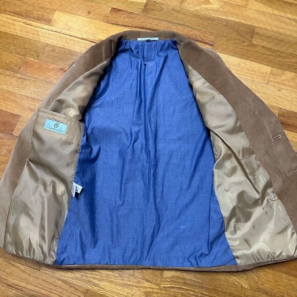 Vintage Classic Club Brushed Corduroy Two Button Blazer Jacket 10/12 - Picture 7 of 8